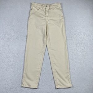 Athleta Jeans Womens 4 Bone Sculptek Flex Straight Leg Ankle Casual Career Pants